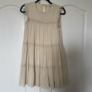 Altar'd State Cream Ruffle Dress